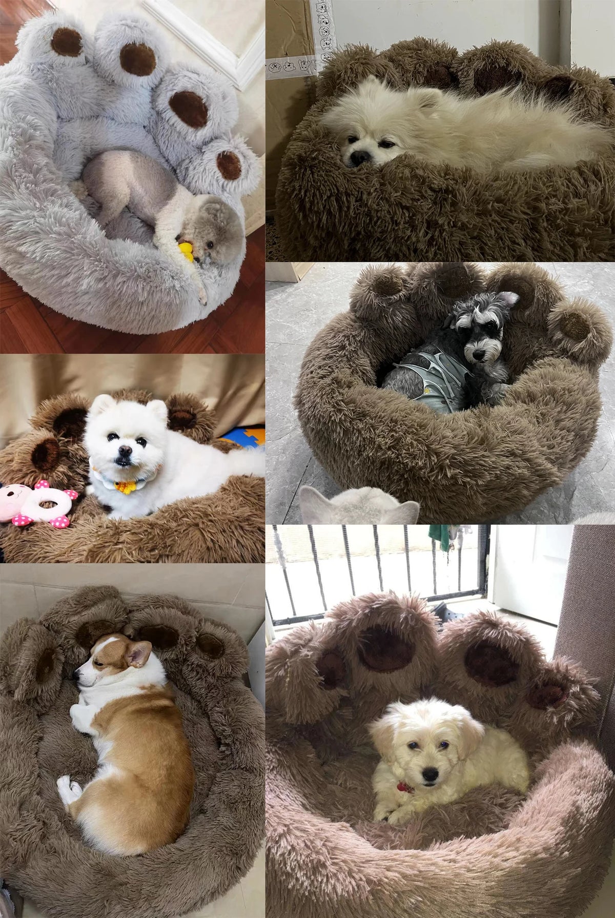 Fluffy Dog Bed Plush Pet Products Large Dogs Beds Bedding Max Comfort