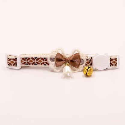 Breakaway Cat Collar, Bowknot Adjustable Kitten Collar with Bell, Lightweight Pet Safety Collar, Pet collars for Cats & Puppy