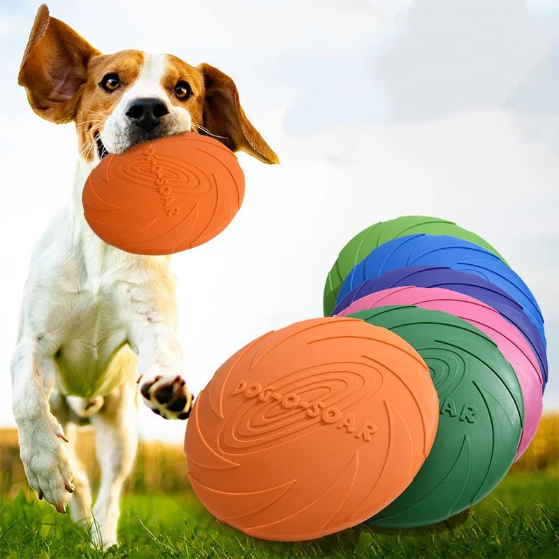 Silicone Flying Saucer Dog Toy Dog Game Flying Discs Resistant Chew Puppy Training Interactive Pet Supplies