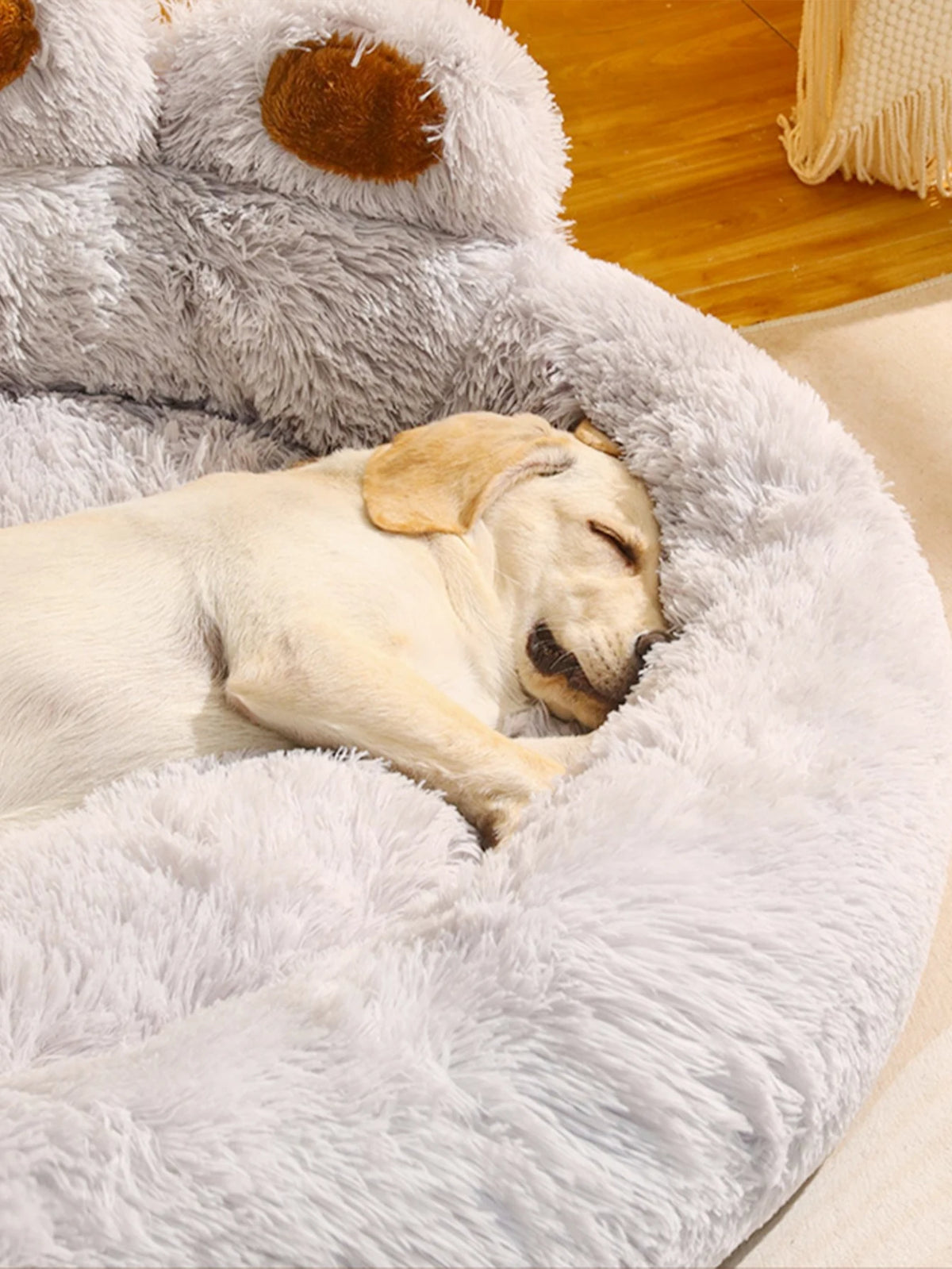 Fluffy Dog Bed Plush Pet Products Large Dogs Beds Bedding Max Comfort