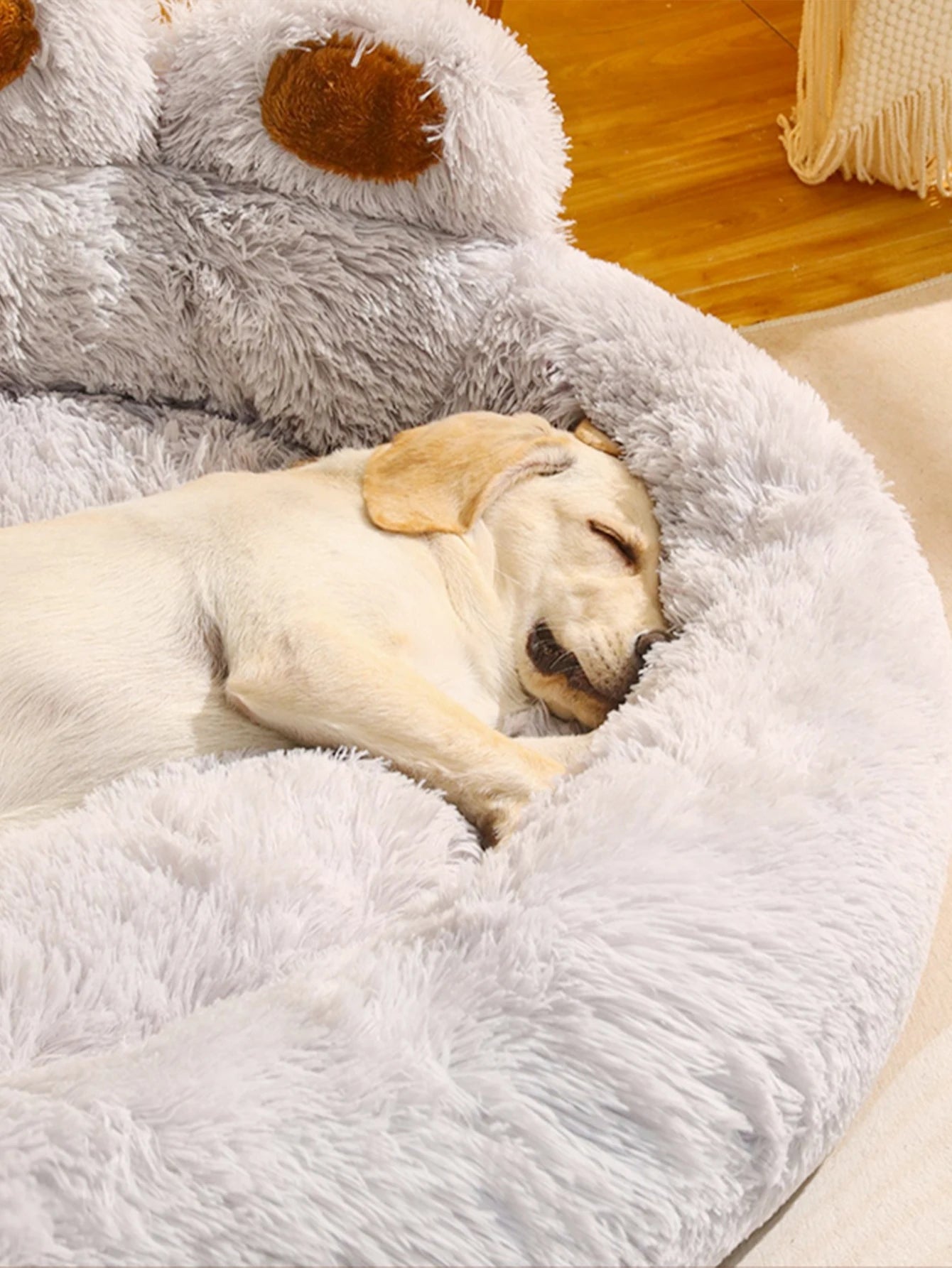 Fluffy Dog Bed Plush Pet Products Large Dogs Beds Bedding Max Comfort