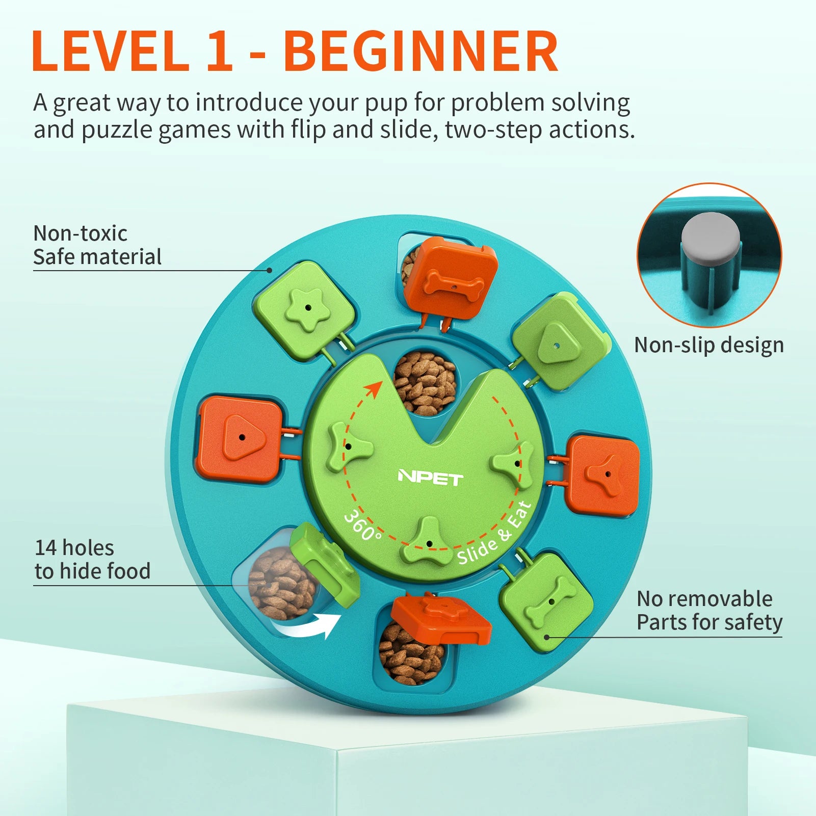 Dog Puzzle Toy Slow Feeder For IQ Training & Mental Enrichment