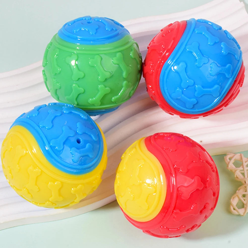 Squeaky Balls for Dogs Interactive Toys Dog Chew Toy Pet Squeeze Ball Teeth Cleaning Bite Resistance Dog Training Supplies