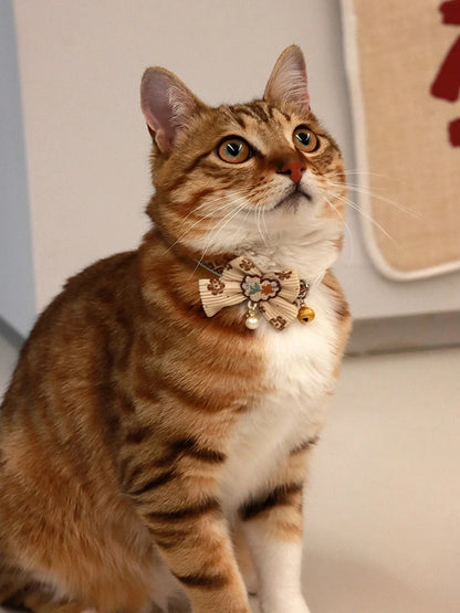 Breakaway Cat Collar, Bowknot Adjustable Kitten Collar with Bell, Lightweight Pet Safety Collar, Pet collars for Cats & Puppy