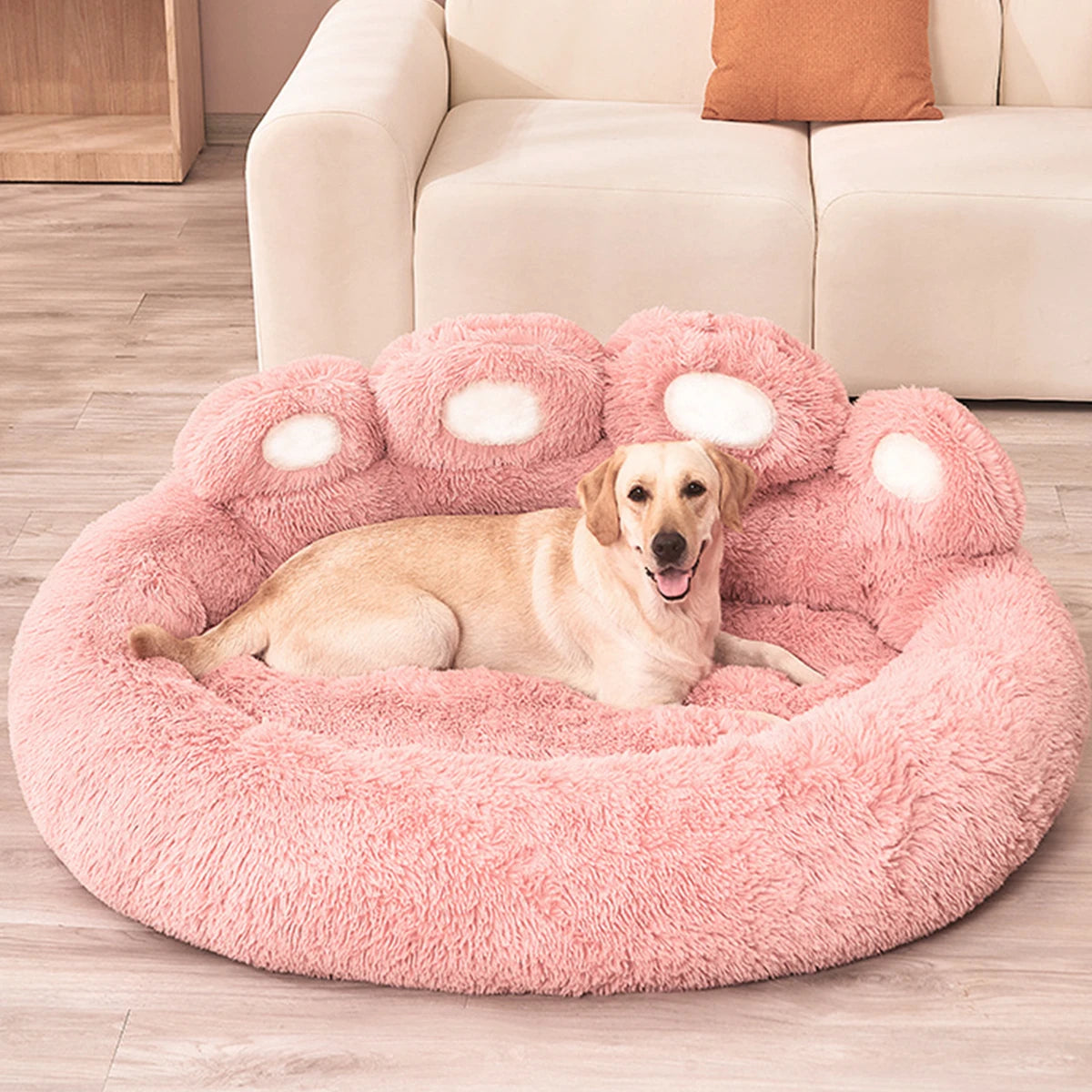 Fluffy Dog Bed Plush Pet Products Large Dogs Beds Bedding Max Comfort