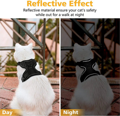 Escape Proof Cat Harness and Leash - Soft Adjustable Vest Harnesses EasyControl for Walking Cats
