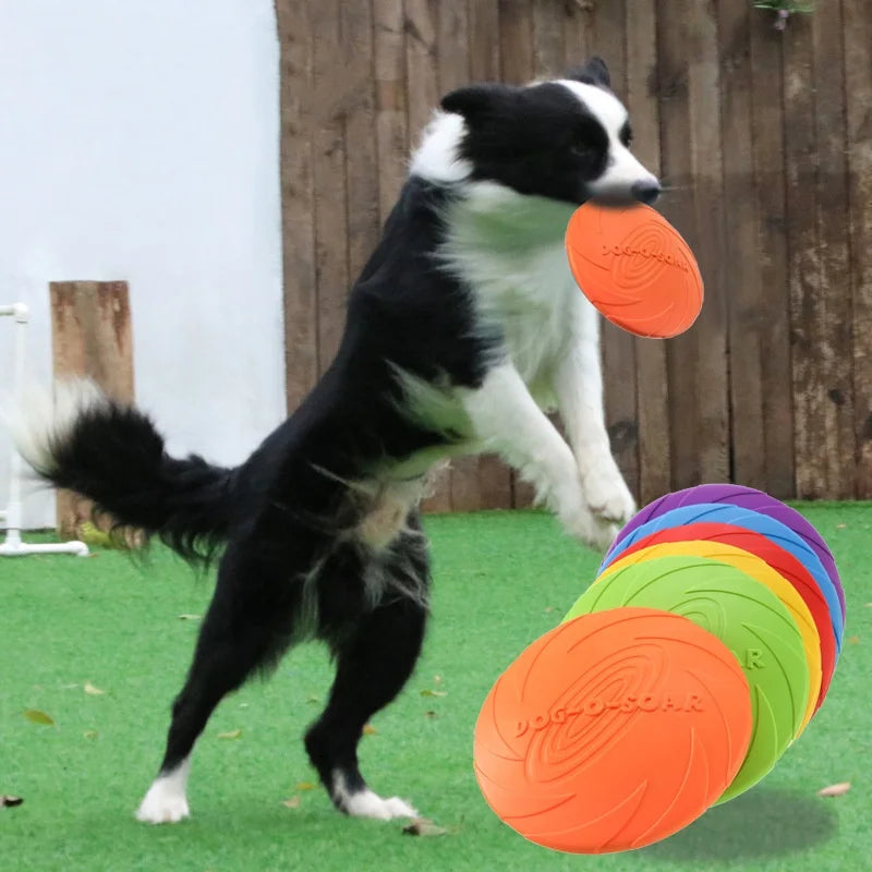 Silicone Flying Saucer Dog Toy Dog Game Flying Discs Resistant Chew Puppy Training Interactive Pet Supplies