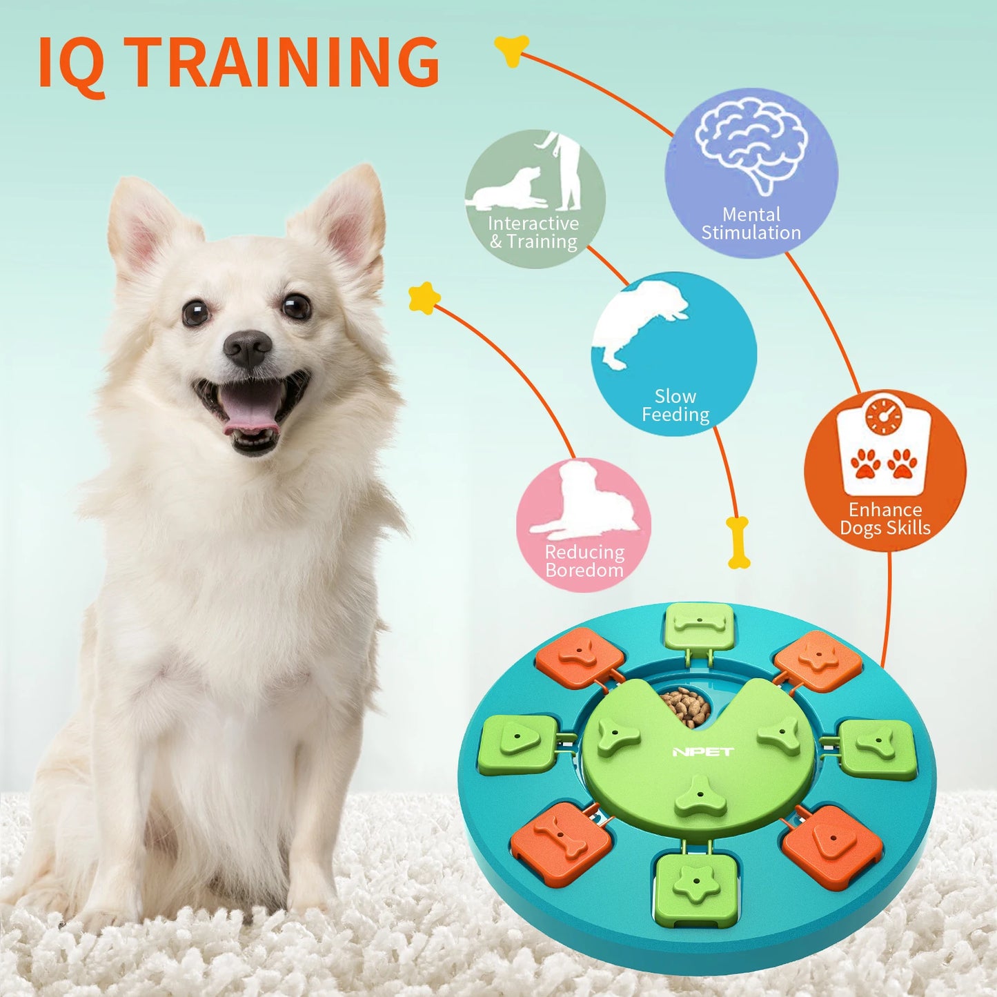 Dog Puzzle Toy Slow Feeder For IQ Training & Mental Enrichment