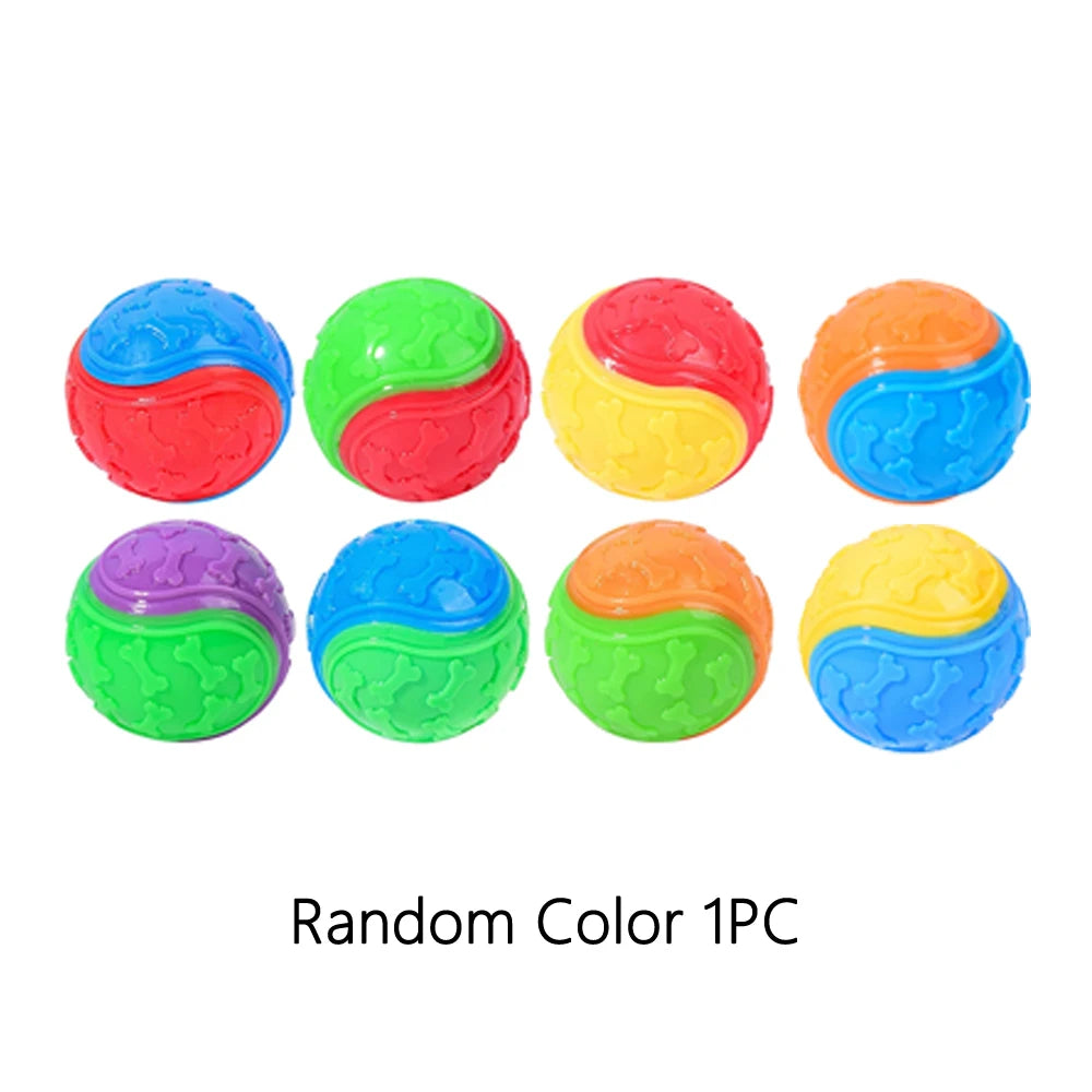 Squeaky Balls for Dogs Interactive Toys Dog Chew Toy Pet Squeeze Ball Teeth Cleaning Bite Resistance Dog Training Supplies