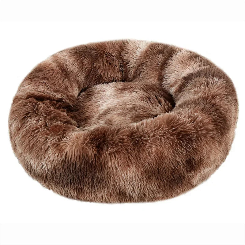 40-90cm 6 Sizes Round Pet Bed for Large Dog Bed Super Soft Cat Bed Plush Dog House for Medium Dog House Winter Warm Sleeping