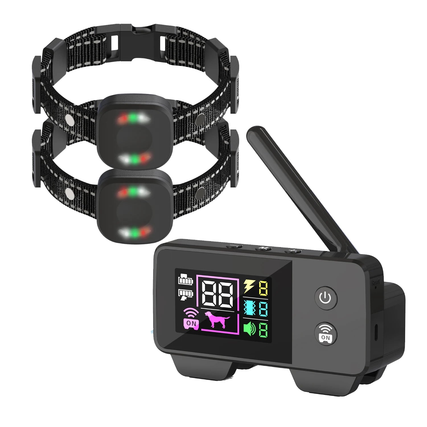 200m Dog Wireless Rechargeable Electric Fence, IP68 Waterproof Beep + Shock Training Mode, Transmitter and Collar Combo