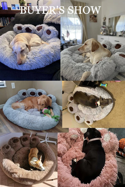 Fluffy Dog Bed Plush Pet Products Large Dogs Beds Bedding Max Comfort