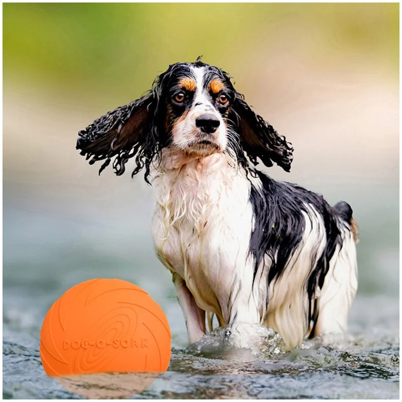 Silicone Flying Saucer Dog Toy Dog Game Flying Discs Resistant Chew Puppy Training Interactive Pet Supplies