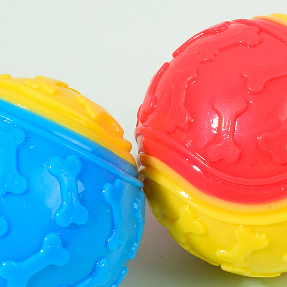 Squeaky Balls for Dogs Interactive Toys Dog Chew Toy Pet Squeeze Ball Teeth Cleaning Bite Resistance Dog Training Supplies