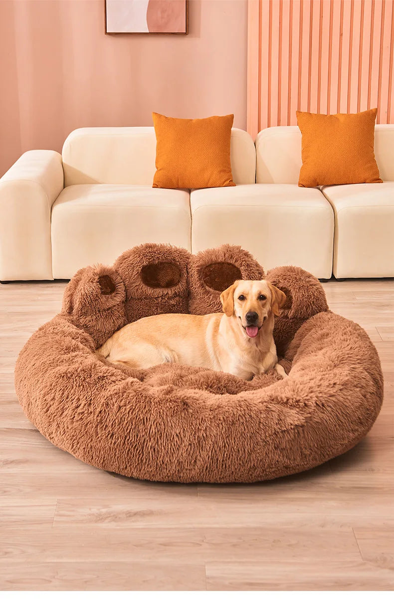 Fluffy Dog Bed Plush Pet Products Large Dogs Beds Bedding Max Comfort