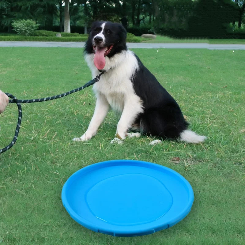 Silicone Flying Saucer Dog Toy Dog Game Flying Discs Resistant Chew Puppy Training Interactive Pet Supplies