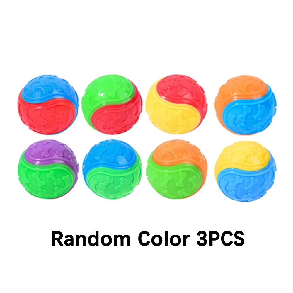 Squeaky Balls for Dogs Interactive Toys Dog Chew Toy Pet Squeeze Ball Teeth Cleaning Bite Resistance Dog Training Supplies