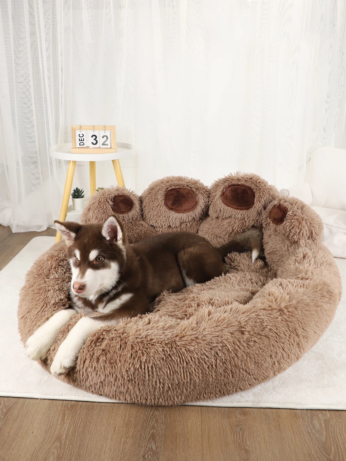 Fluffy Dog Bed Plush Pet Products Large Dogs Beds Bedding Max Comfort