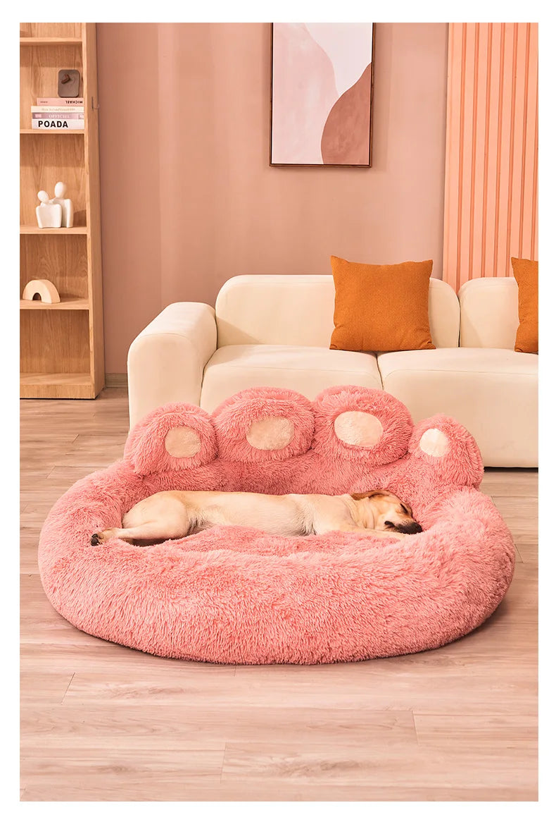 Fluffy Dog Bed Plush Pet Products Large Dogs Beds Bedding Max Comfort