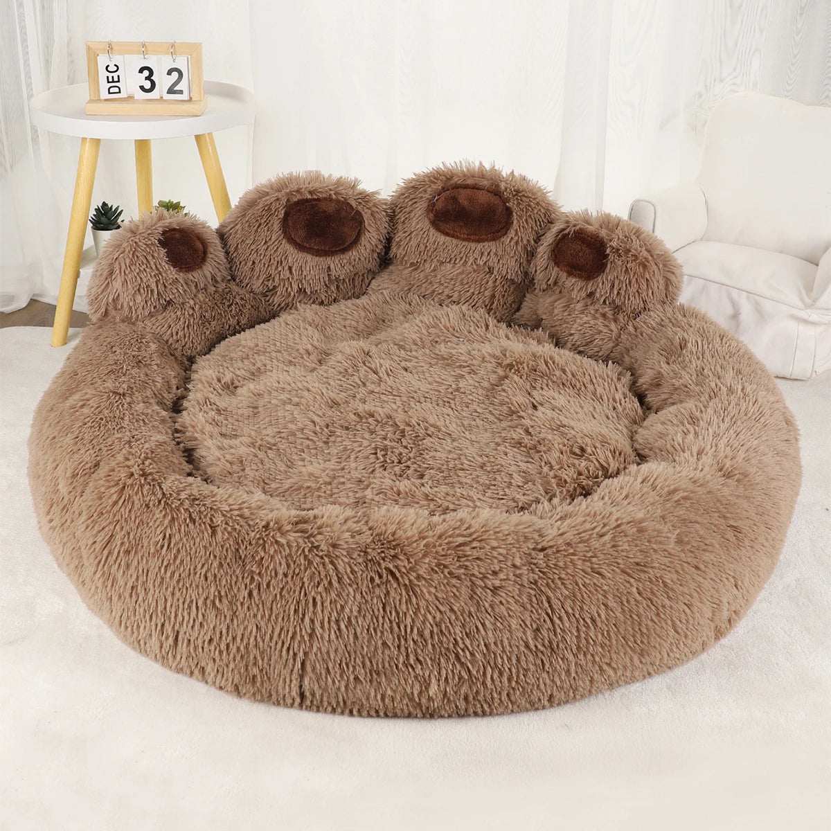 Fluffy Dog Bed Plush Pet Products Large Dogs Beds Bedding Max Comfort