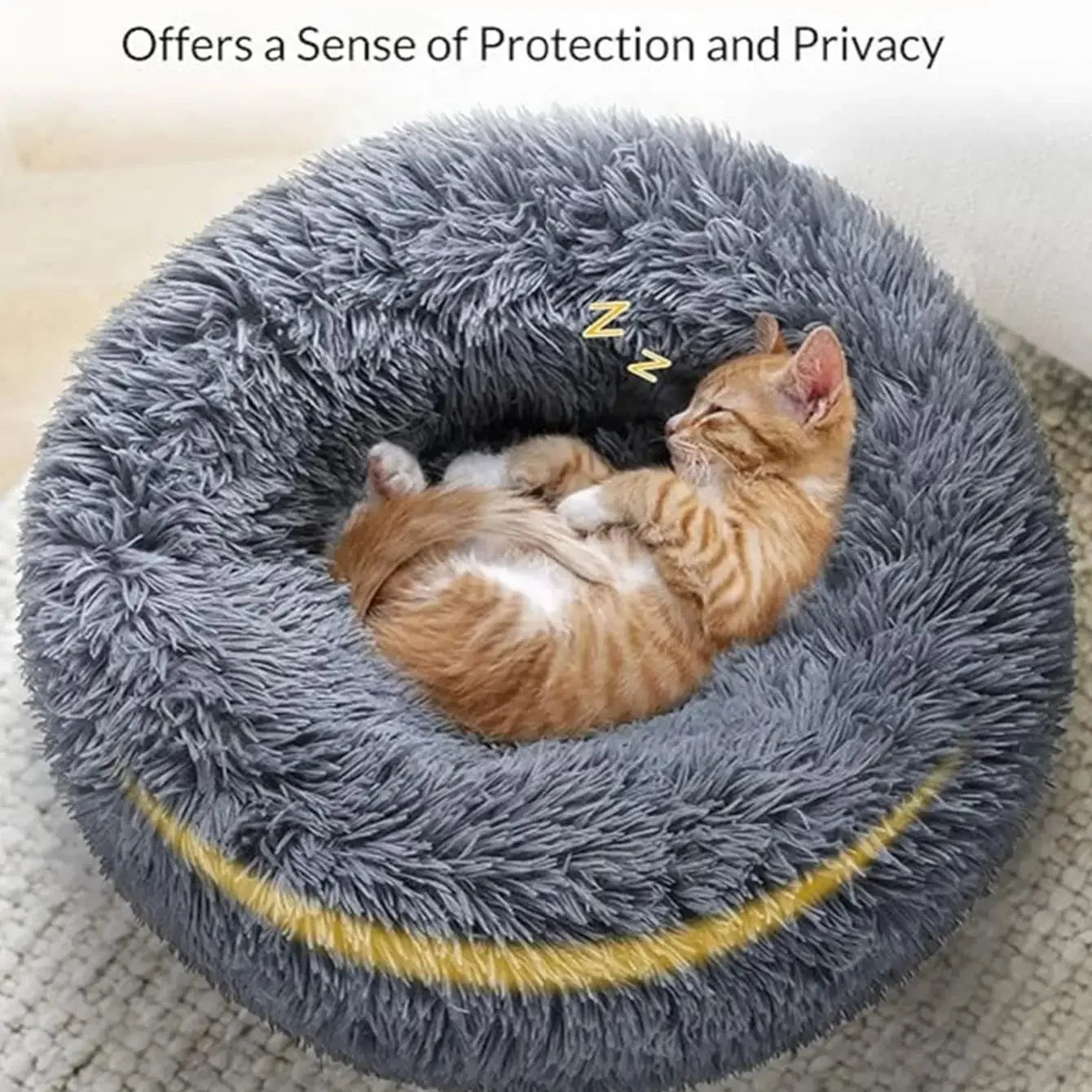 40-90cm 6 Sizes Round Pet Bed for Large Dog Bed Super Soft Cat Bed Plush Dog House for Medium Dog House Winter Warm Sleeping