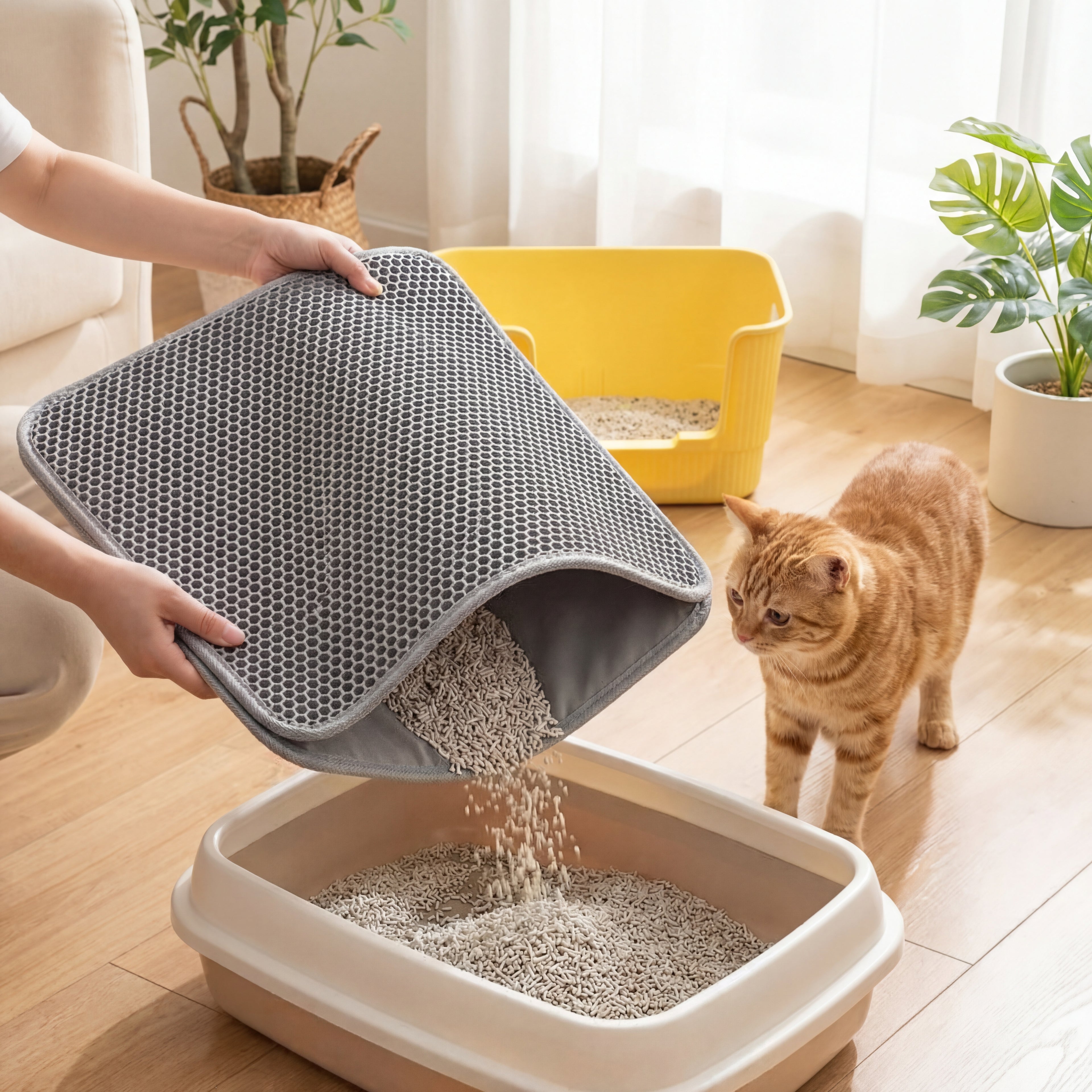 Litter Box Mat Litter Cat Sandbox Mat Cat Tray Pet Cat Sandbox Mat