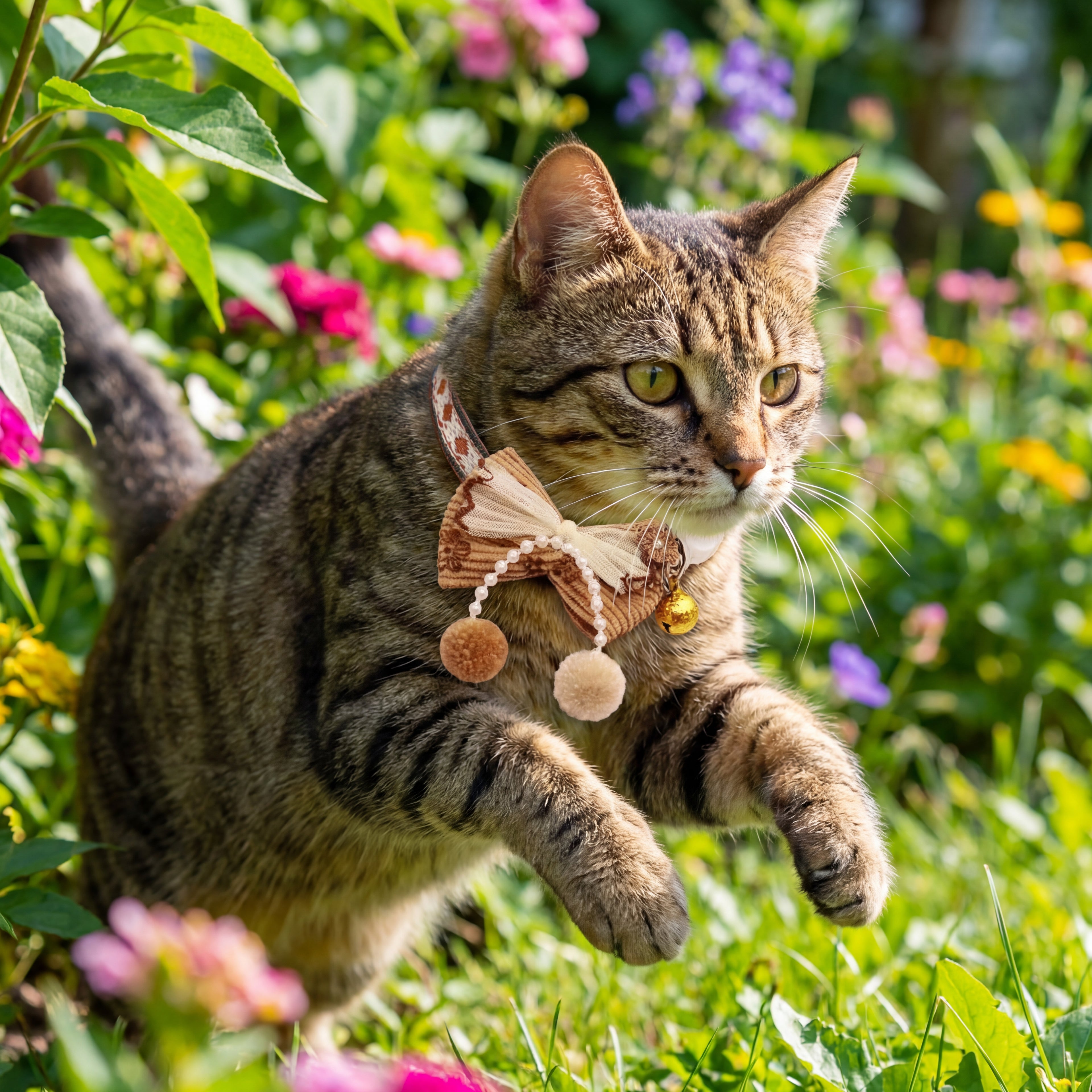 Breakaway Cat Collar, Bowknot Adjustable Kitten Collar with Bell, Lightweight Pet Safety Collar, Pet collars for Cats & Puppy